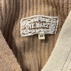 Pink Martini Women's Cream V-Neck Sweater